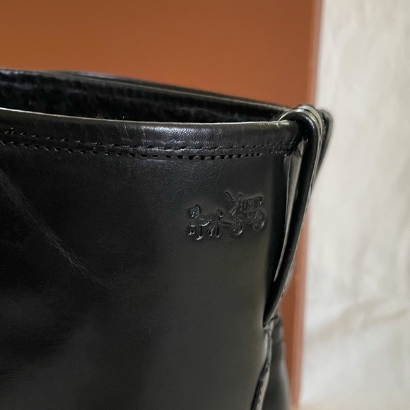 NWB COACH Casual Leather Boots with Shearling - Picture 4 of 13